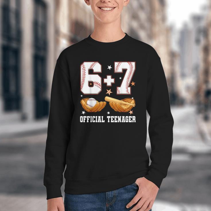 67 13 Year Old Official Teenager Baseball Boy 13th Birthday Youth Crewneck Sweatshirt 67 13 Year Old Official Teenager Baseball Boy 13th Birthday Youth Crewneck Sweatshirt