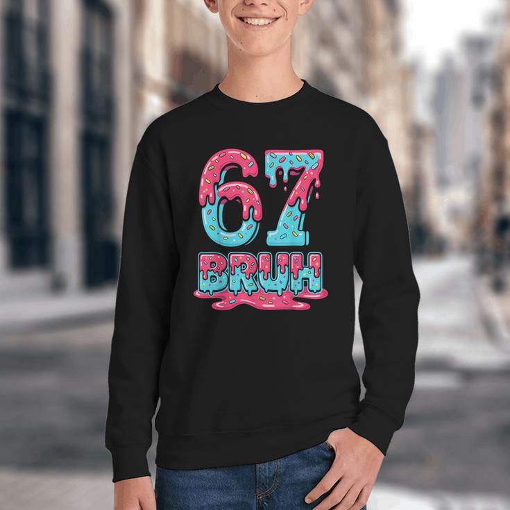 67 Ice Cream Drip Baseball For Men Women Kids Youth Crewneck Sweatshirt