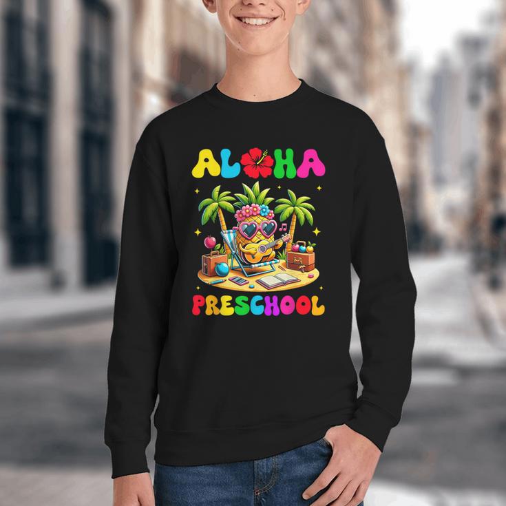Aloha Preschool Pineapple Hawaii Back To School Kids Girl Youth Crewneck Sweatshirt Aloha Preschool Pineapple Hawaii Back To School Kids Girl Youth Crewneck Sweatshirt