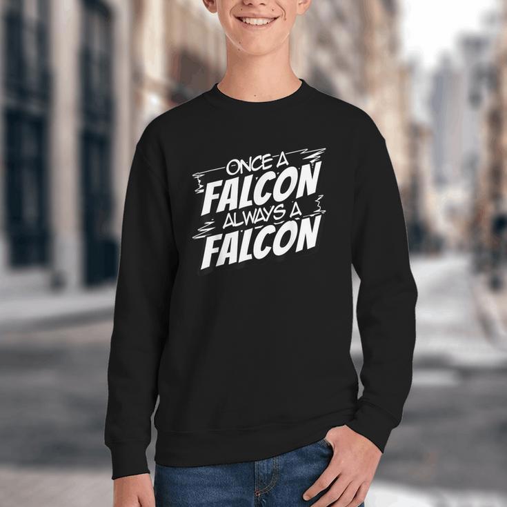Always A Falcon Back To School Spirit Youth Crewneck Sweatshirt Always A Falcon Back To School Spirit Youth Crewneck Sweatshirt