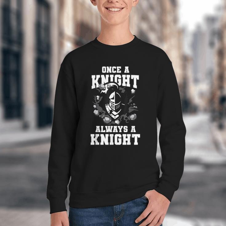 Always A Knight Back To School Spirit Youth Crewneck Sweatshirt