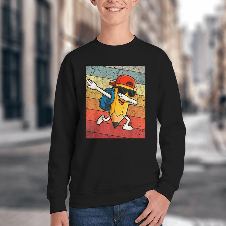 Back To School Dabbing Pencil First Day Boys Kids Youth Crewneck Sweatshirt Back To School Dabbing Pencil First Day Boys Kids Youth Crewneck Sweatshirt