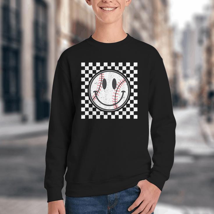 Baseball Season Happy Game Day Trendy Sports Vintage Youth Crewneck Sweatshirt Baseball Season Happy Game Day Trendy Sports Vintage Youth Crewneck Sweatshirt