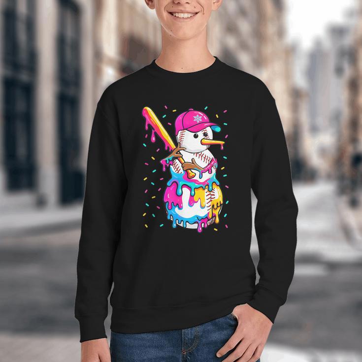 Baseball Snowman Drip Christmas Baseball Boys Men Kids Youth Crewneck Sweatshirt Baseball Snowman Drip Christmas Baseball Boys Men Kids Youth Crewneck Sweatshirt
