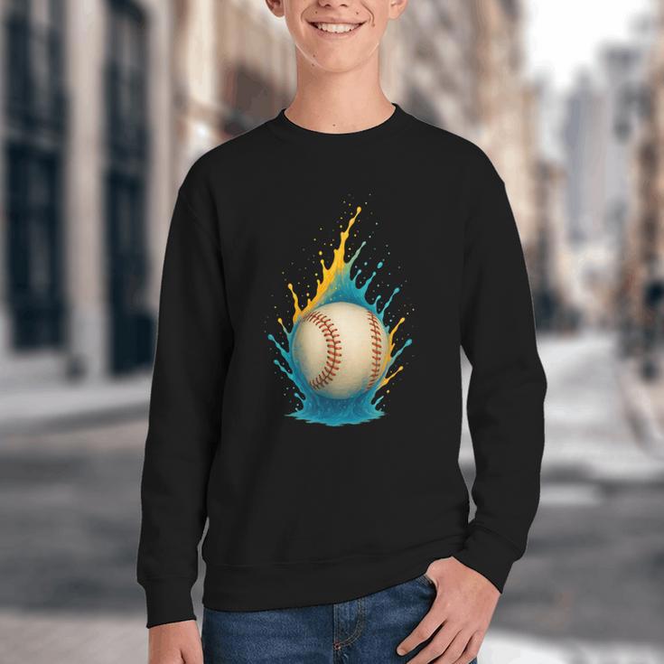 Baseball Splash Team Player For Kids Men Women Youth Crewneck Sweatshirt Baseball Splash Team Player For Kids Men Women Youth Crewneck Sweatshirt