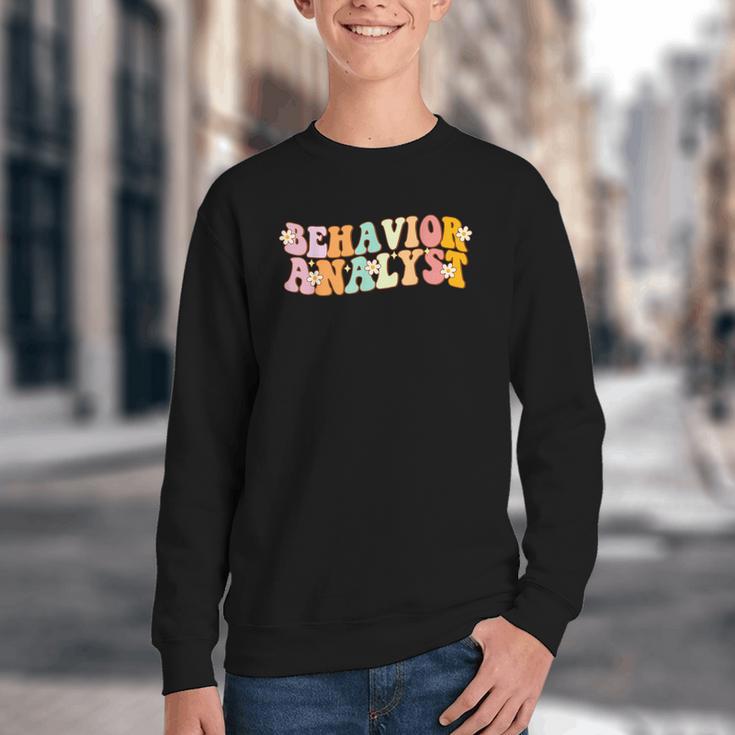 Behavior Analyst Fun Back To School Appreciation Youth Crewneck Sweatshirt