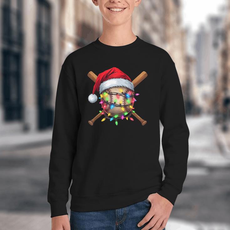 Christmas Baseball Pajama Santa For Men Boys Girls Kids Xmas Youth Crewneck Sweatshirt Christmas Baseball Pajama Santa For Men Boys Girls Kids Xmas Youth Crewneck Sweatshirt