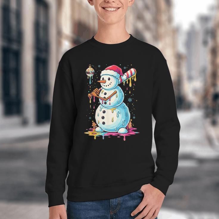 Christmas Baseball Snowman Drip For Boys Men Girls Women Youth Crewneck Sweatshirt Christmas Baseball Snowman Drip For Boys Men Girls Women Youth Crewneck Sweatshirt