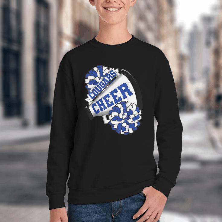 Cougars Cheer Back To School Cheerleading Spirit B Youth Crewneck Sweatshirt Cougars Cheer Back To School Cheerleading Spirit B Youth Crewneck Sweatshirt