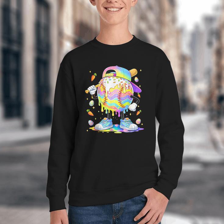 Cute Easter Baseball Ice Cream Boys Girls Kids Youth Crewneck Sweatshirt Cute Easter Baseball Ice Cream Boys Girls Kids Youth Crewneck Sweatshirt
