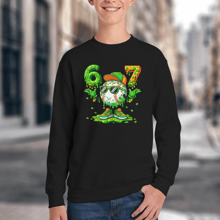 Drip Baseball Irish Shamrock St Patricks Men Boy Kid Youth Crewneck Sweatshirt Drip Baseball Irish Shamrock St Patricks Men Boy Kid Youth Crewneck Sweatshirt