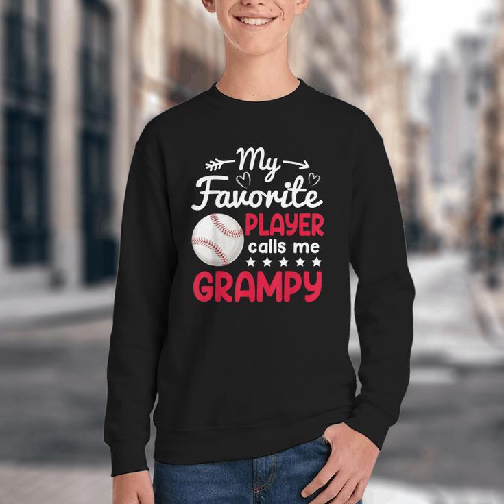 My Favorite Player Calls Me Grampy Baseball Grampy Youth Crewneck Sweatshirt My Favorite Player Calls Me Grampy Baseball Grampy Youth Crewneck Sweatshirt