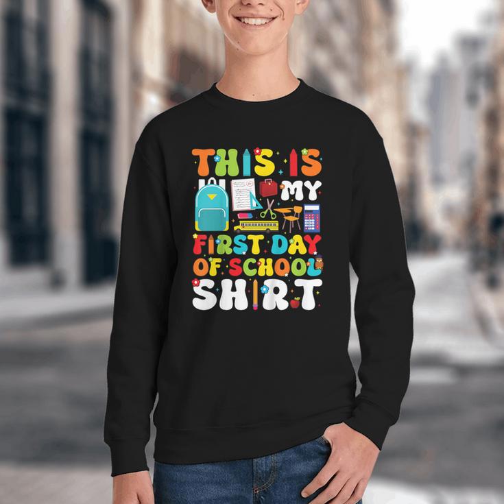 First Day Of School Shirt Boys Girls Back To School Youth Crewneck Sweatshirt First Day Of School Shirt Boys Girls Back To School Youth Crewneck Sweatshirt