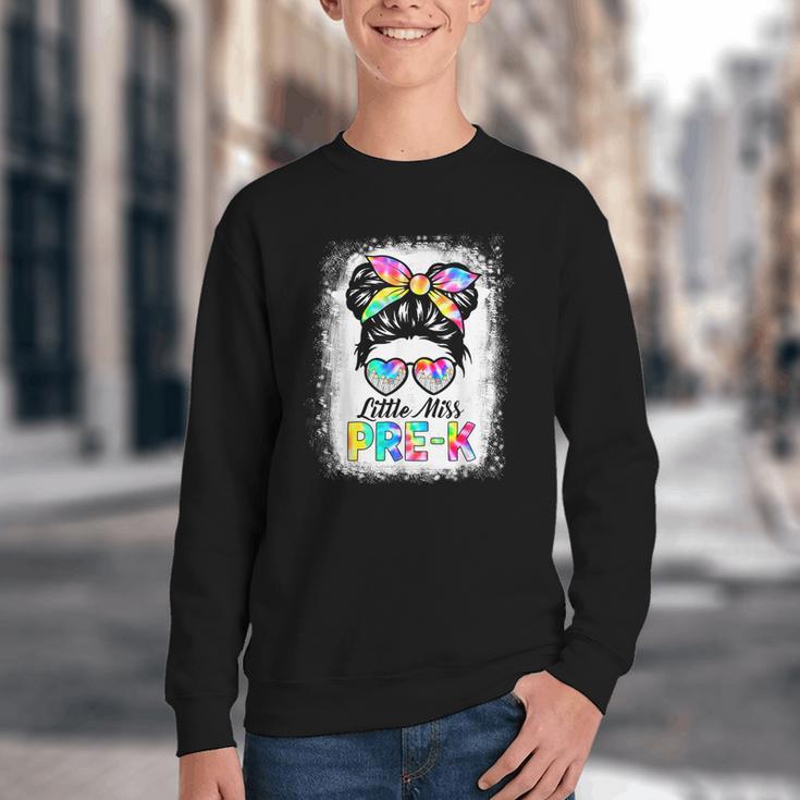 Girls PRE-K Preschool Back To School Cute Little Miss Pre-k Youth Crewneck Sweatshirt Girls PRE-K Preschool Back To School Cute Little Miss Pre-k Youth Crewneck Sweatshirt