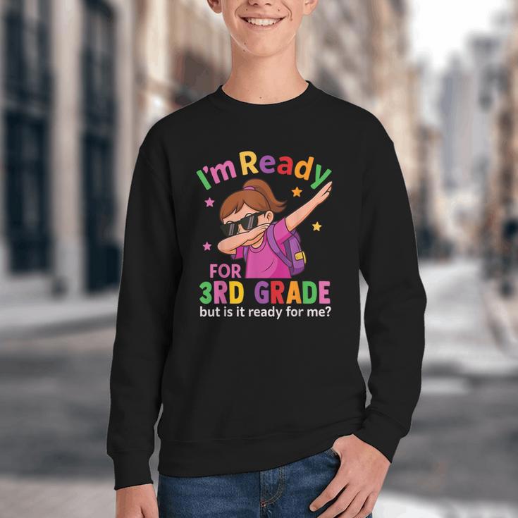 I'm Ready For 3rd Grade Girl Back To School For Students Youth Crewneck Sweatshirt I'm Ready For 3rd Grade Girl Back To School For Students Youth Crewneck Sweatshirt