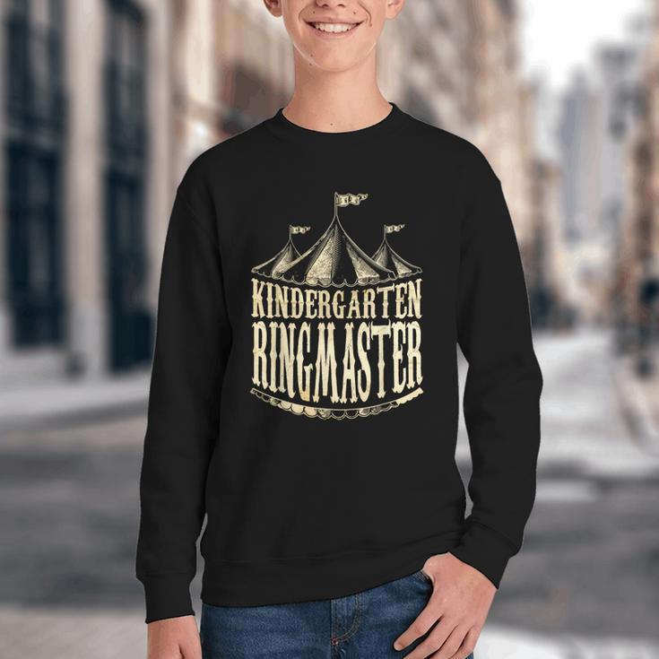 Kindergarten Ringmaster Carnival Back To School Circus Staff Youth Crewneck Sweatshirt Kindergarten Ringmaster Carnival Back To School Circus Staff Youth Crewneck Sweatshirt