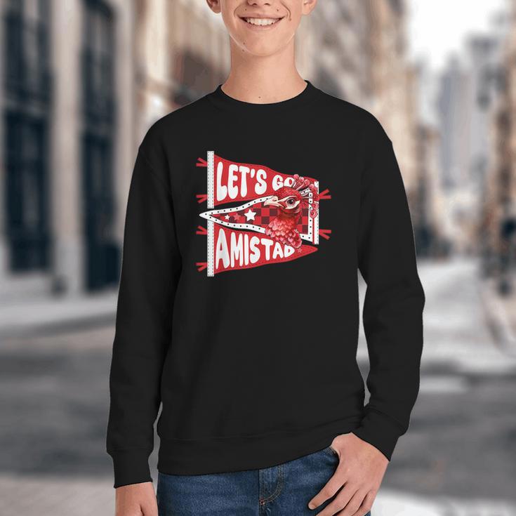 Let's Go Amistad Friendship Back To School Spirit Youth Crewneck Sweatshirt Let's Go Amistad Friendship Back To School Spirit Youth Crewneck Sweatshirt