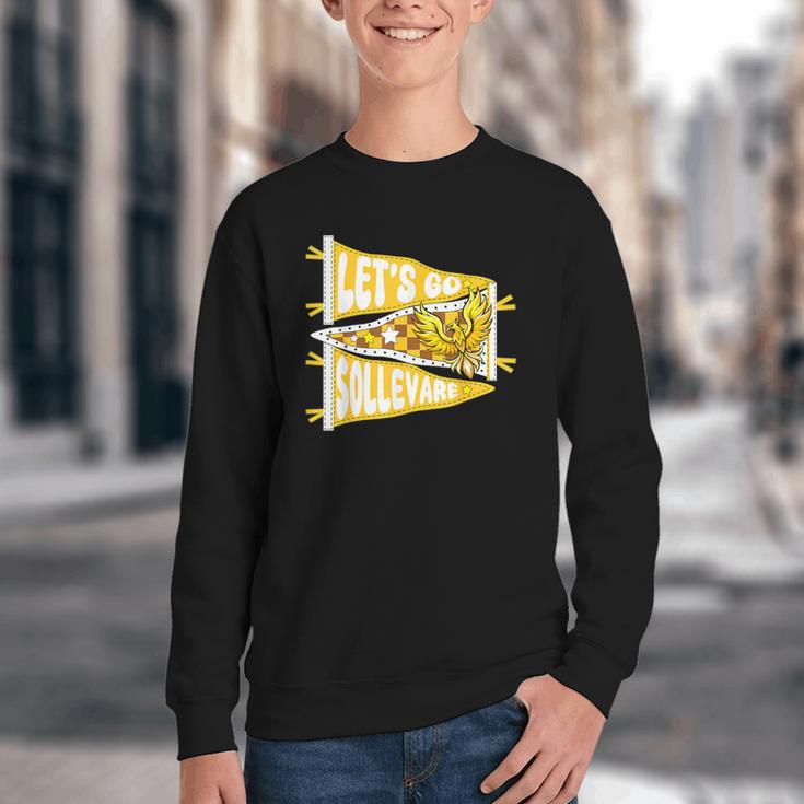Let's Go Sollevare Uplift Back To School Spirit Youth Crewneck Sweatshirt