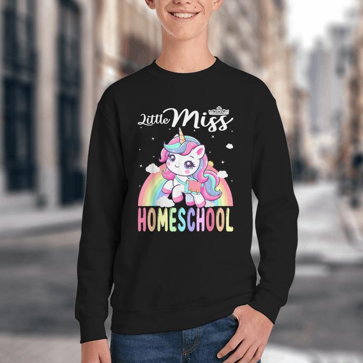 Little Miss Homeschool Back To School Girls Homeschool Youth Crewneck Sweatshirt Little Miss Homeschool Back To School Girls Homeschool Youth Crewneck Sweatshirt