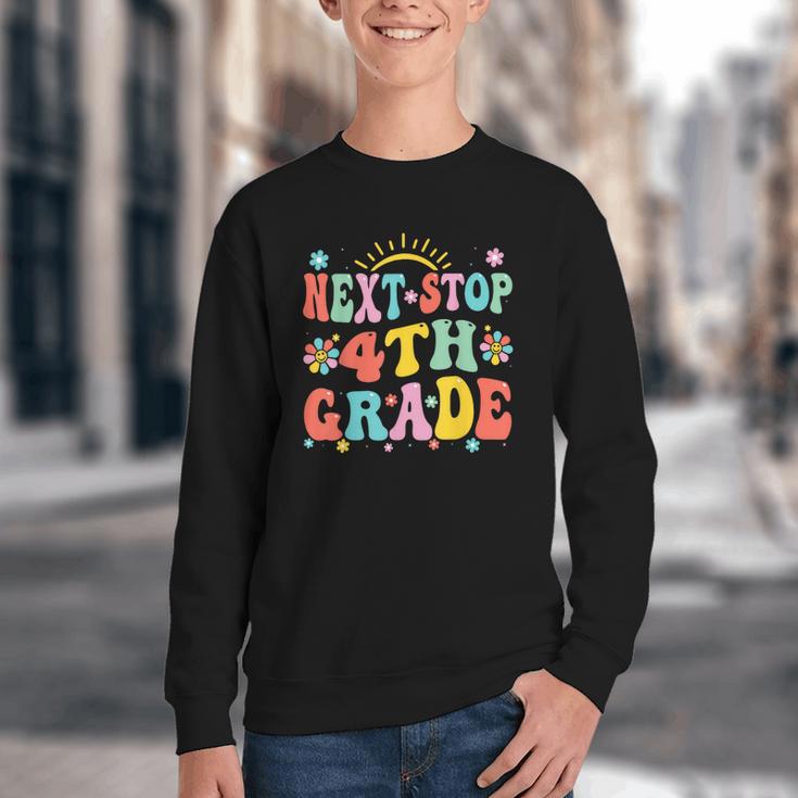 Next Stop 4th Grade Graduation To Forth Grade Back To School Youth Crewneck Sweatshirt