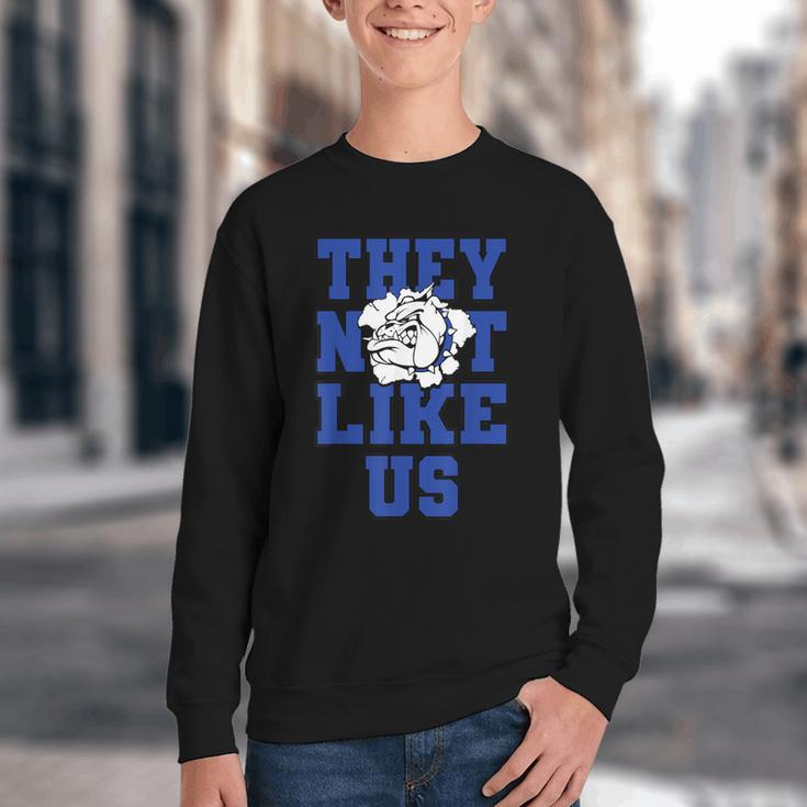 Not Like Bulldog Back To School Spirit B Youth Crewneck Sweatshirt
