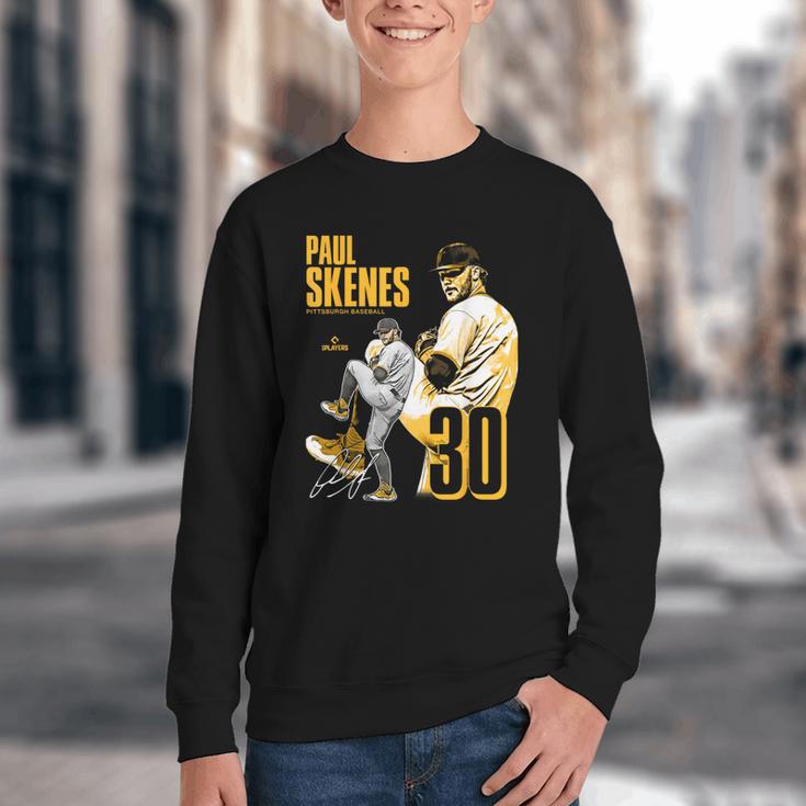 Paul Skenes Pittsburgh MLB Baseball Players MLBPSK304N Youth Crewneck Sweatshirt