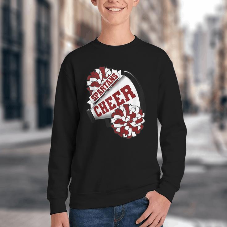 Spartans Cheer Back To School Cheerleading Spirit M Youth Crewneck Sweatshirt