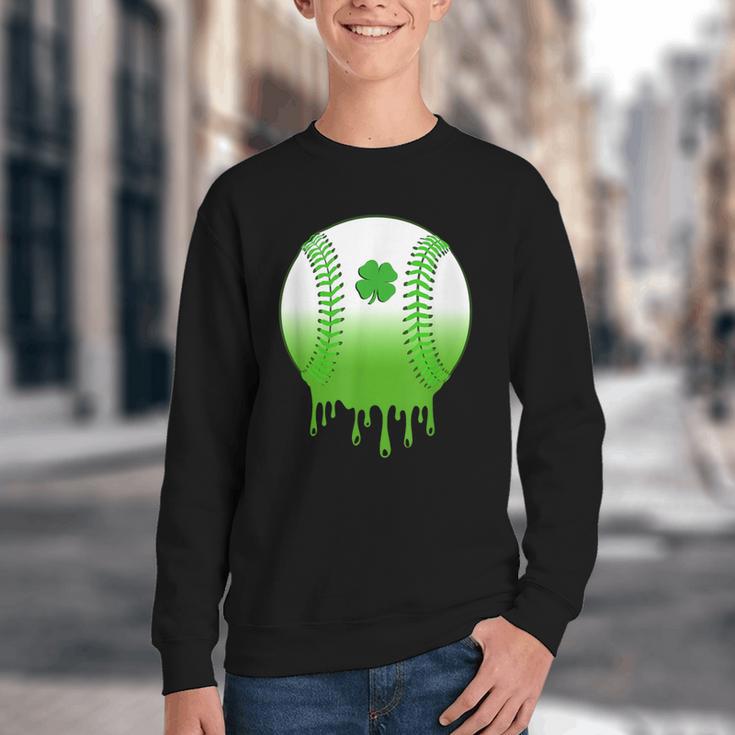 St Patricks Day Shamrock Baseball Irish Boys Kids Men Youth Crewneck Sweatshirt St Patricks Day Shamrock Baseball Irish Boys Kids Men Youth Crewneck Sweatshirt