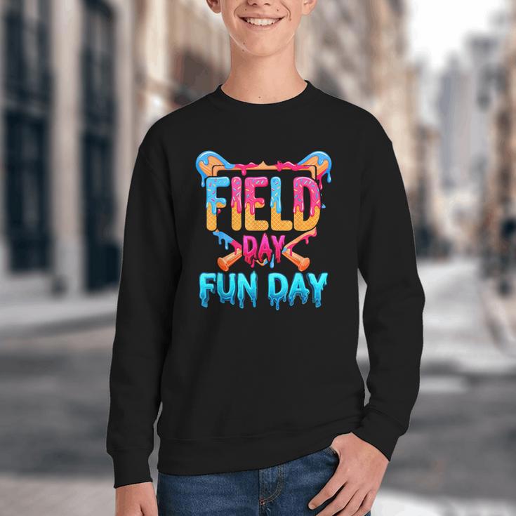 Teacher Kids Field Day 2026 Baseball Field Day Fun Day Youth Crewneck Sweatshirt