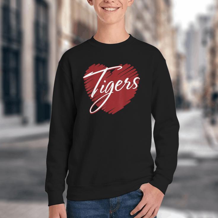 Tigers Heart Back To School Spirit M Youth Crewneck Sweatshirt Tigers Heart Back To School Spirit M Youth Crewneck Sweatshirt