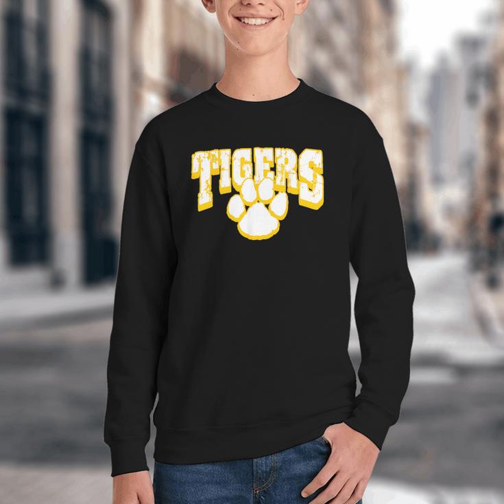 Tigers School Spirit Back To School Y Youth Crewneck Sweatshirt Tigers School Spirit Back To School Y Youth Crewneck Sweatshirt