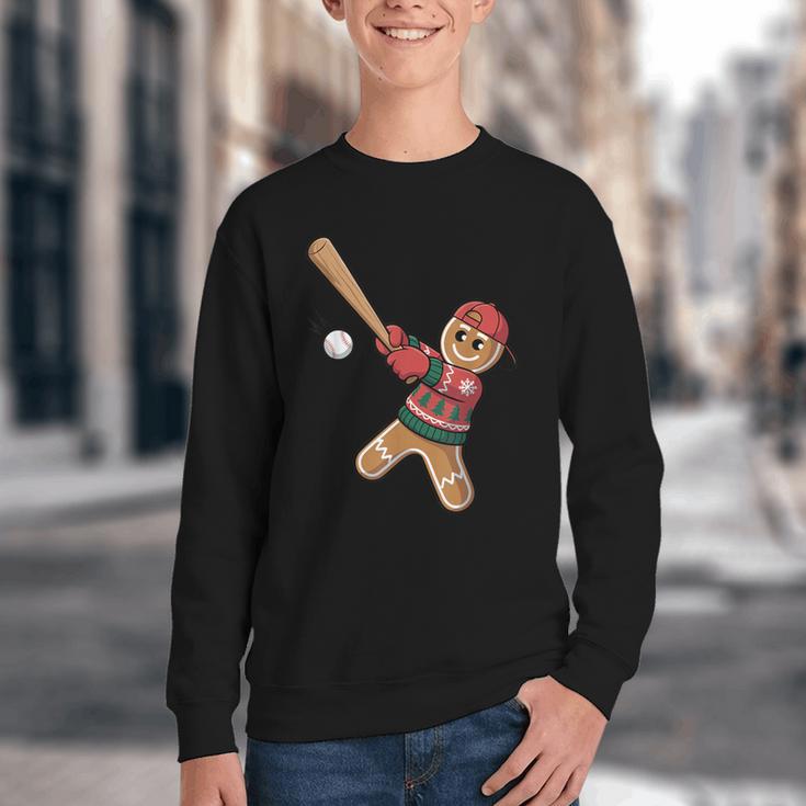 Ugly Christmas Sweater Gingerbread Baseball Toddler Kids Youth Crewneck Sweatshirt Ugly Christmas Sweater Gingerbread Baseball Toddler Kids Youth Crewneck Sweatshirt