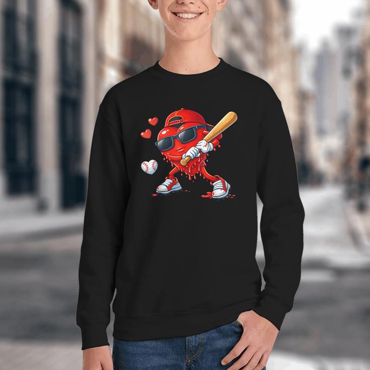 Valentine Baseball Heart Sports Love Valentines Day Boys Youth Crewneck Sweatshirt Valentine Baseball Heart Sports Love Valentines Day Boys Youth Crewneck Sweatshirt