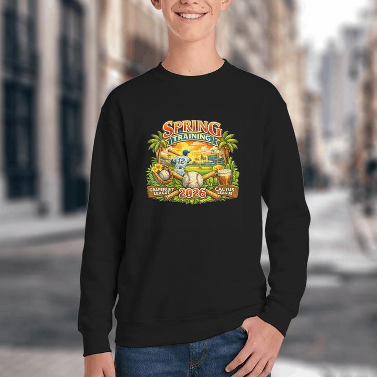 Women's Awesome Spring Trainings 2026 Baseball Arizona Florida Youth Crewneck Sweatshirt