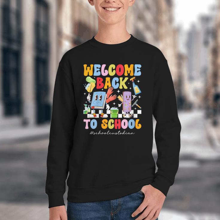 Women's Back To School Custodian First Day Of School Custodian Youth Crewneck Sweatshirt Women's Back To School Custodian First Day Of School Custodian Youth Crewneck Sweatshirt