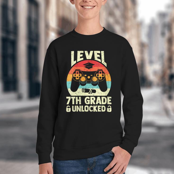 Women's Level 7th Grade Unlocked Back To School 7th Grade Boys Youth Crewneck Sweatshirt Women's Level 7th Grade Unlocked Back To School 7th Grade Boys Youth Crewneck Sweatshirt