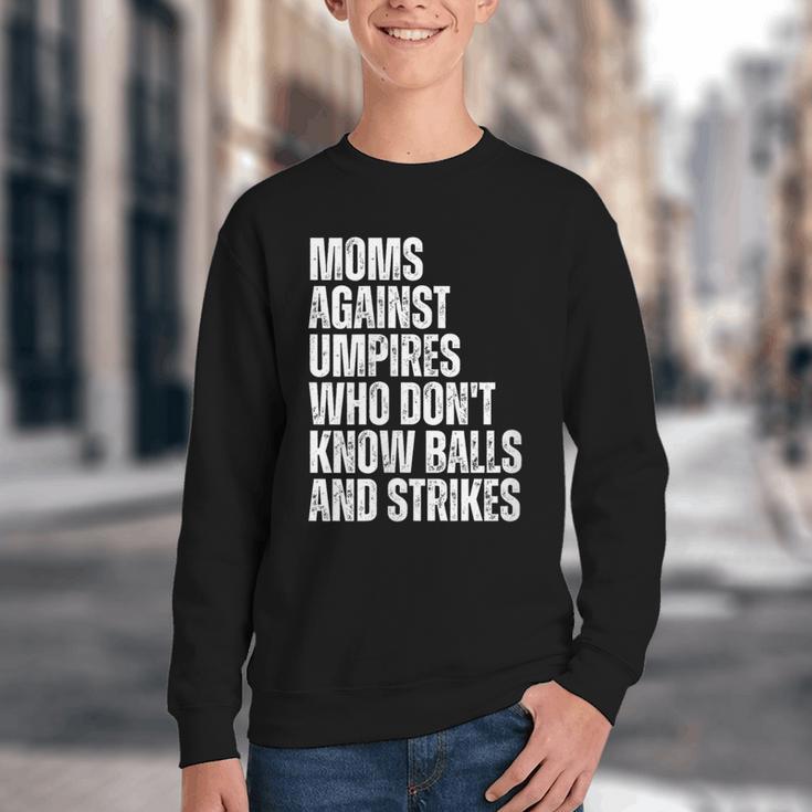 Women's Moms Against Umpires Parents Mom Baseball Sarcastic Youth Crewneck Sweatshirt Women's Moms Against Umpires Parents Mom Baseball Sarcastic Youth Crewneck Sweatshirt