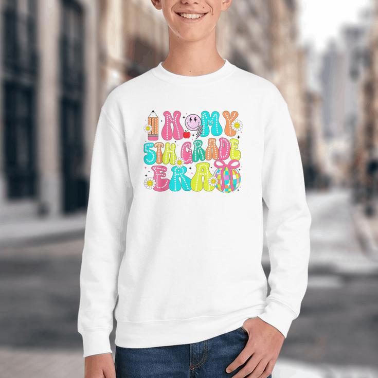 In My 5th Grade Era Coquette Bow Back To School Fifth Grade Youth Crewneck Sweatshirt In My 5th Grade Era Coquette Bow Back To School Fifth Grade Youth Crewneck Sweatshirt
