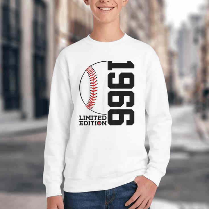 60th Birthday Baseball Limited Edition 1966 Youth Crewneck Sweatshirt 60th Birthday Baseball Limited Edition 1966 Youth Crewneck Sweatshirt