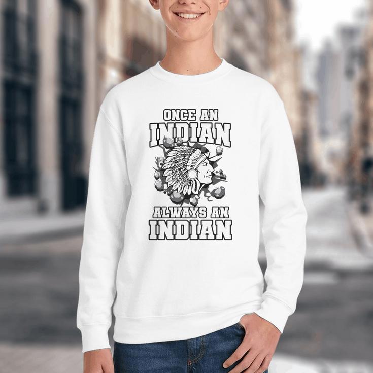 Always An Indian Back To School Spirit Premium Tri-Blend Youth Crewneck Sweatshirt Always An Indian Back To School Spirit Premium Tri-Blend Youth Crewneck Sweatshirt