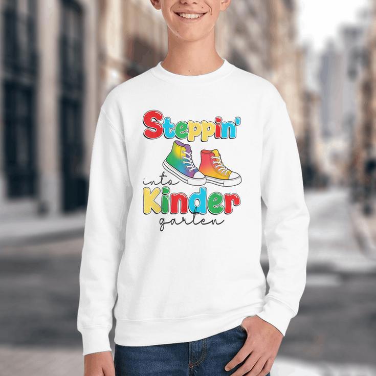 Back To School Girls Boys First Day Of Kindergarten Youth Crewneck Sweatshirt