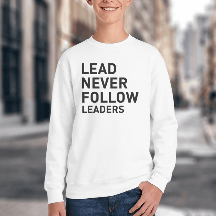 Baseball Lead Never Follow Leaders Team Captain Leadership Premium Tri-Blend Youth Crewneck Sweatshirt Baseball Lead Never Follow Leaders Team Captain Leadership Premium Tri-Blend Youth Crewneck Sweatshirt