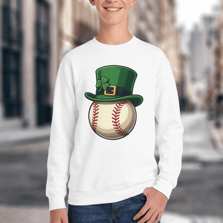 Baseball Leprechaun Hat Saint Patrick Retro Youth Crewneck Sweatshirt Baseball Leprechaun Hat Saint Patrick Retro Youth Crewneck Sweatshirt