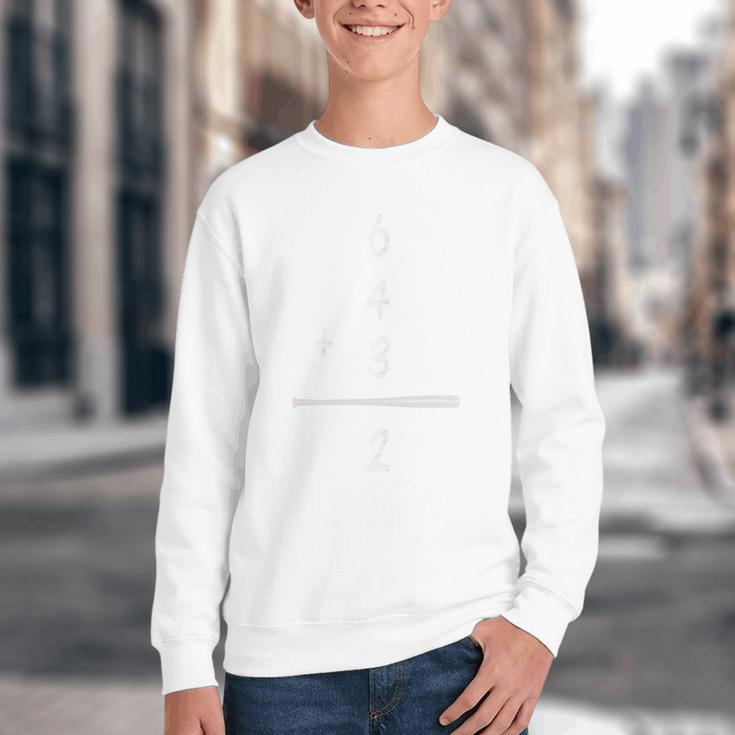 Baseball Math 6 4 3 2 Double Play Cute Softball Game Premium Tri-Blend Youth Crewneck Sweatshirt Baseball Math 6 4 3 2 Double Play Cute Softball Game Premium Tri-Blend Youth Crewneck Sweatshirt