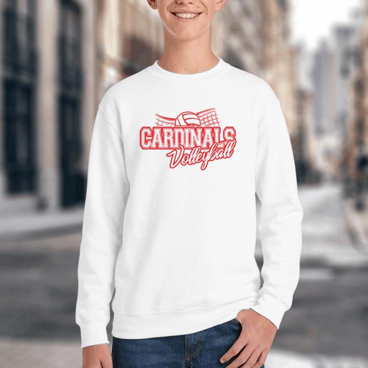 Cardinals Volleyball Back To School Spirit R Youth Crewneck Sweatshirt