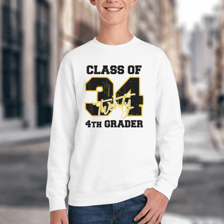 Class Of 2034 4th Grader Elementary School Back To School Youth Crewneck Sweatshirt Class Of 2034 4th Grader Elementary School Back To School Youth Crewneck Sweatshirt