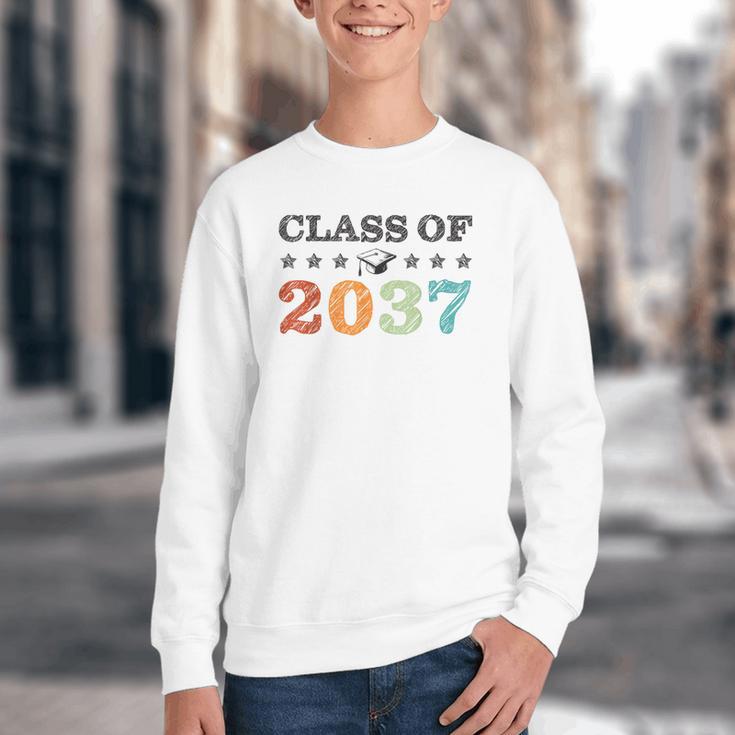 Class Of 2037 Grow With Me Back To School Graduation Youth Crewneck Sweatshirt Class Of 2037 Grow With Me Back To School Graduation Youth Crewneck Sweatshirt