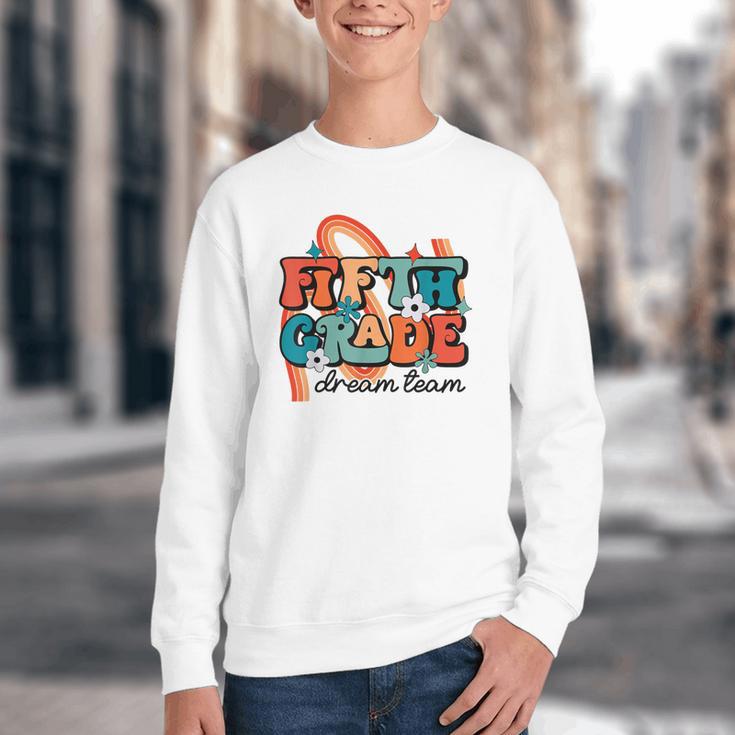 Fifth Grade Dream Team 1st Day Of 5th Grade Back To School Youth Crewneck Sweatshirt Fifth Grade Dream Team 1st Day Of 5th Grade Back To School Youth Crewneck Sweatshirt
