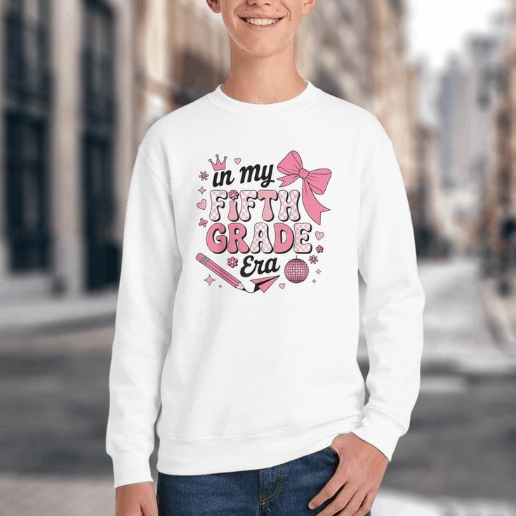 In My Fifth Grade The Girls Bow Back To School Youth Crewneck Sweatshirt