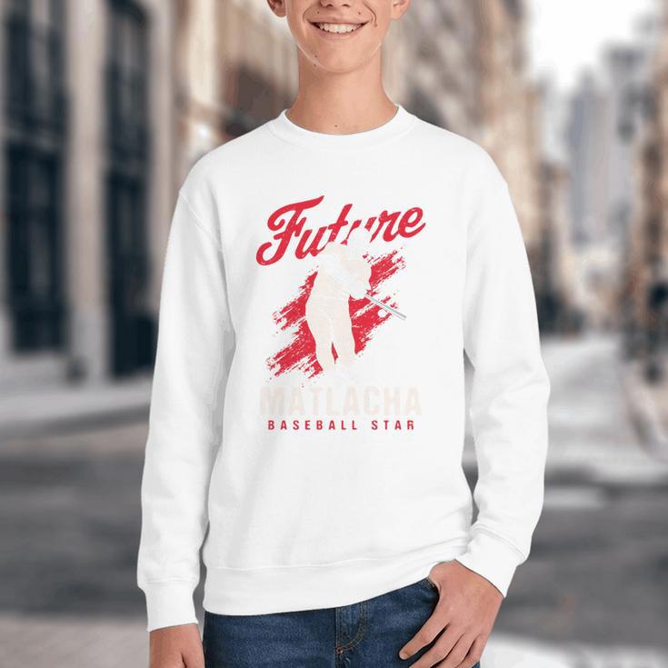 Future Matlacha Baseball Star Baseball Player Sports Theme Premium Tri-Blend Youth Crewneck Sweatshirt